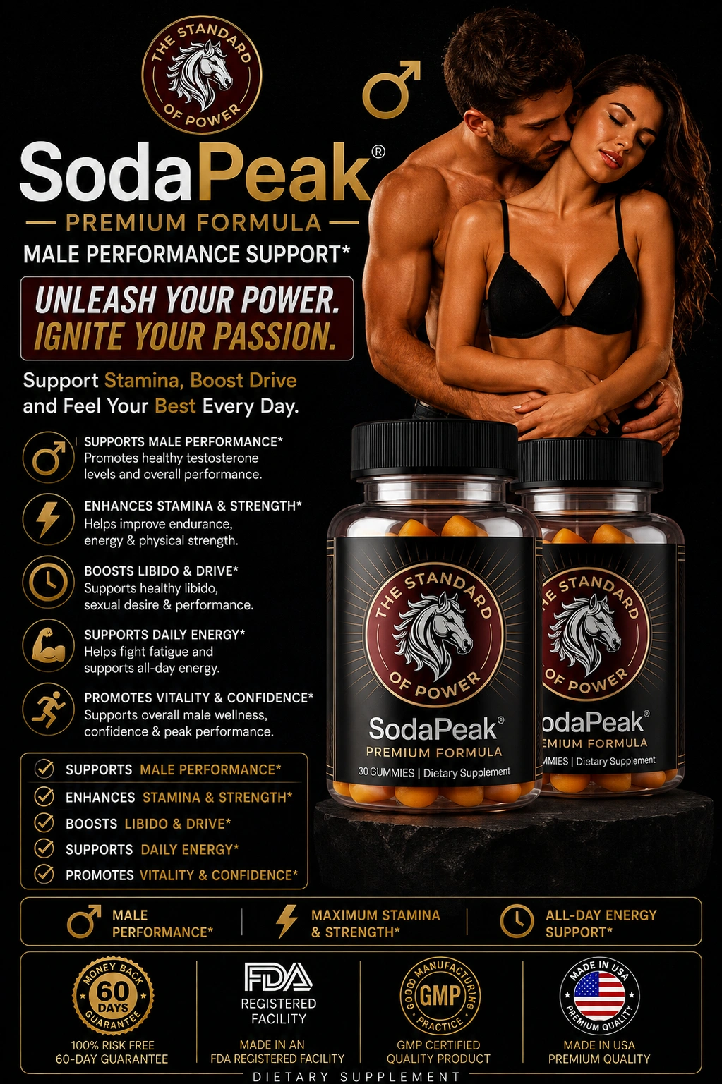 SodaPeak Natural Testosterone Support Supplement